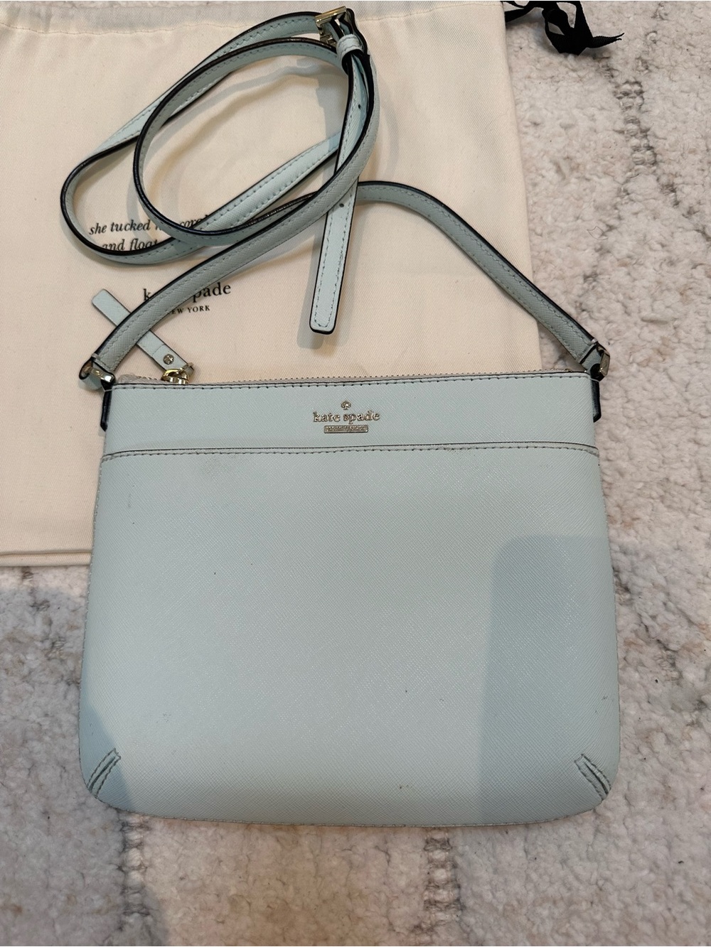 RARE Kate Spade Mint Green Leather Crossbody